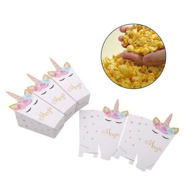 

unicorn cute popcorn box party supply case gift box favor accessory kids birthday wedding party supplies