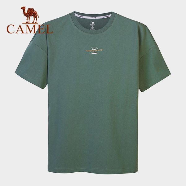 

camel мужчины женщины открытый хлопок футболка с коротким рукавом повседневная лето мягкая дышащая туризм спорт shirt printing сыпучие tops, Gray;blue