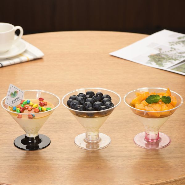 

disposable plastic goblet red wine glass ice cream pudding cup for wedding birthday party
