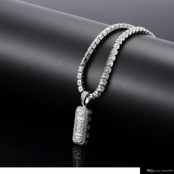 

мода хип-хоп ожерелье для мужчин женщин длинного золота цвета plated 18k ожерелье цепи с алмазными мужчинами ювелирных мужчин золота серебра, Silver