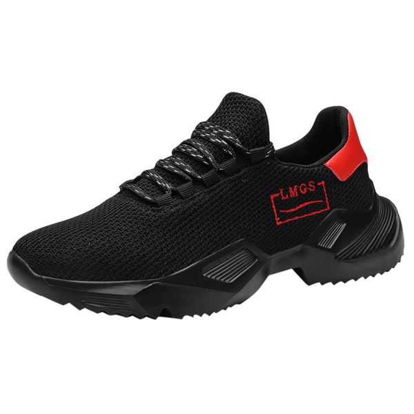 

chamsgend summer men's breathable mesh sneakers thick non-slip casual sports shoes wild breathable fashion running shoes