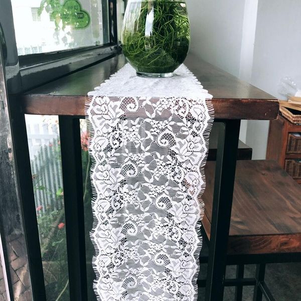 

lanlan elegant white lace table runner for wedding decoration clothes accessories