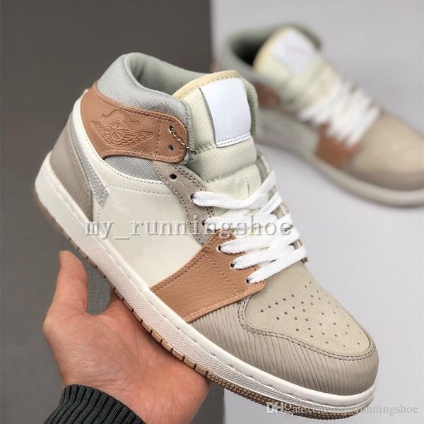 

new 1 mid milan 2020 mens basketball shoes women sneakers trainers baskets 1s des chaussures zapatos size 36-45, White;red