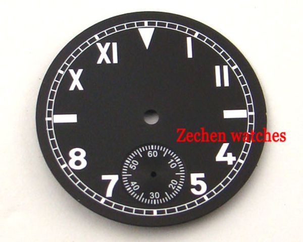 

38.9mm steel black watch dial for eta 6498 seagull st36 movement new dial