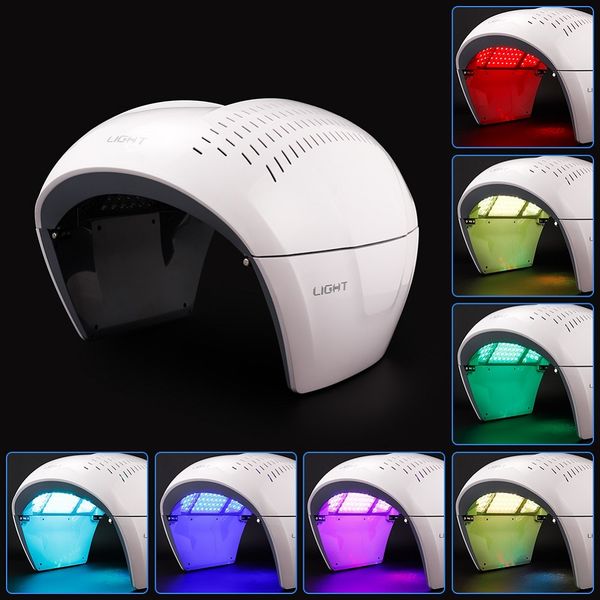 

оптовая 7 цветов led свет маски терапии с шеи / pdt led светотерапии spa использовать для лица отбеливающий led маски