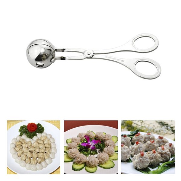 

s / l из нержавеющей стали фаршированные фрикадельки клип diy fish meat рисовый шарик maker удобный фрикадельки maker инструменты главная ве