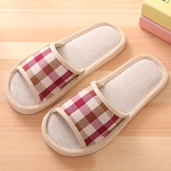 

женская мода повседневный пары gingham главная тапочки внутренние пола плоские туфли, Black
