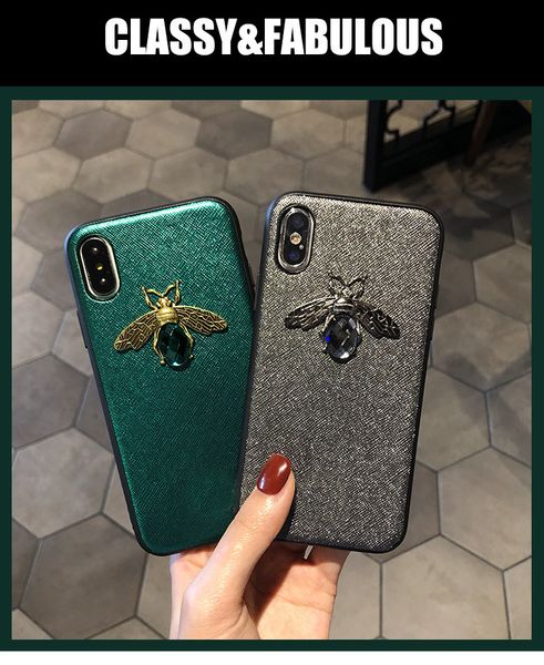 

luxury brand mobile phone case 11/11pro/ x/xs xr xsmax 7p/8p 7/8/6s/6/6s plus /6 plus bee creative fashion iphone case 2 color selectd