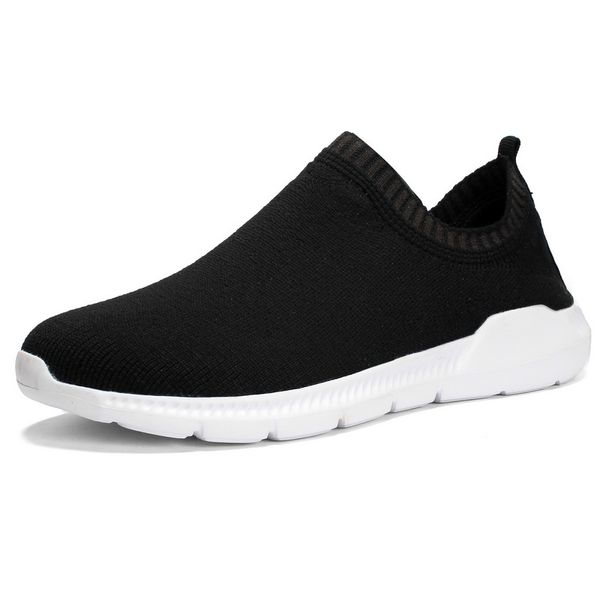

autumn shoes men outdoor sneakers casual shoes breathable slip-on flat mesh loafers boys footwear zapatillas hombre, Black
