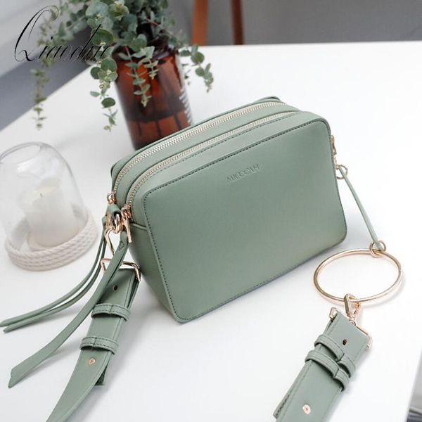 

qiaoduo handbag fashion women handbags simple crossbody bags zipper women bag pu leather messenger bags shoulder bag a8088