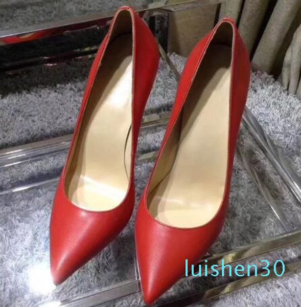 

style women high heels shoes rivets purple patent heels lady wedding shoes red shoes high heels shoes+box, Black