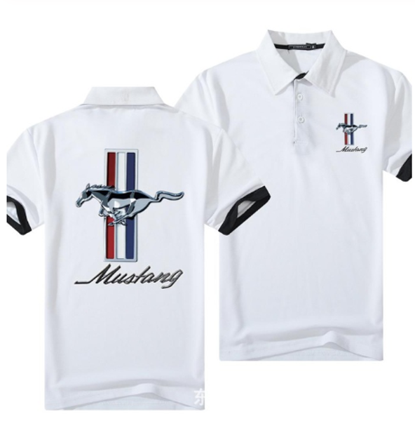 

brand for mustang polo shirt men cotton short sleeve tee shirts mens casual summer breathable solid color polos shir