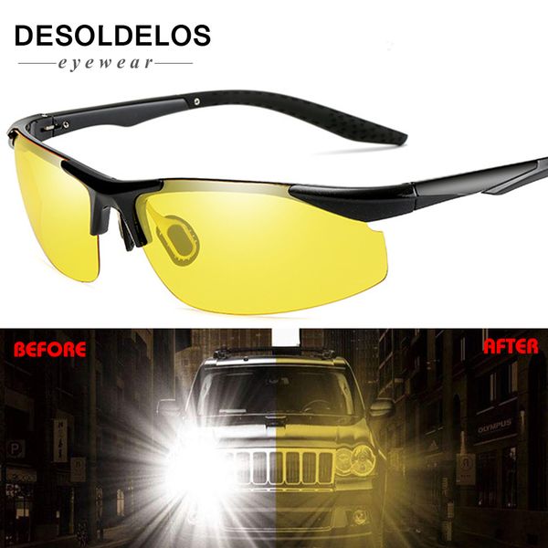 HD Night Sun Glasses Mens Womens Yellow Driving View Lens Car Driver Sunglasses