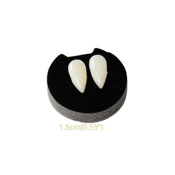 

1pair 13/15 / 17 / 19мм зубы вампира halloween party протезы реквизит зомби дьявол клыки зубов с зубными gum event товары для вечеринок wry0