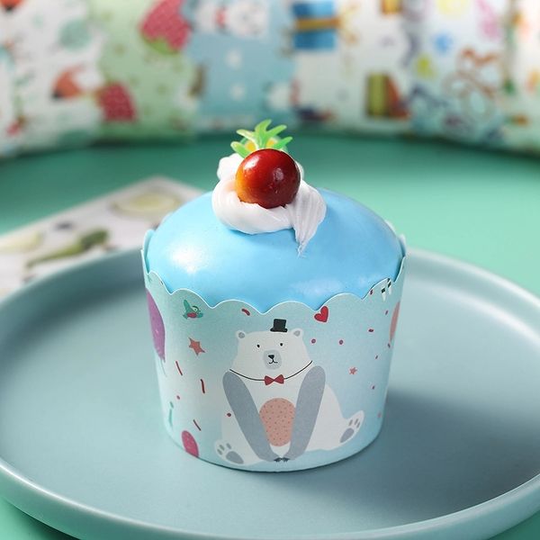 

2020 cartoon mini-party muffin cake baking coasters muffin cup baking cupcakes oil-proof high temperature baking molds