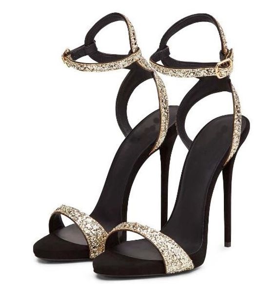 

summer new fashion stiletto heels 12 cm party high heel dress sandals shoes plus size cheap, Black