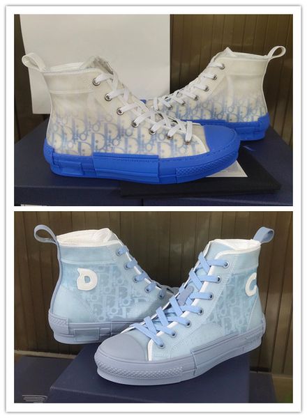 

men women daniel arsham b23 shoes air basketball platform vintage triple designer brand chaussures high-sneakers in light blue 35-46, Red;white