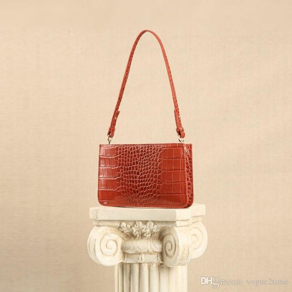 

casual ladies shoulder bag fashion designer women black crossbody bag aligator genuine leather women handbag travel bag 1108 england style