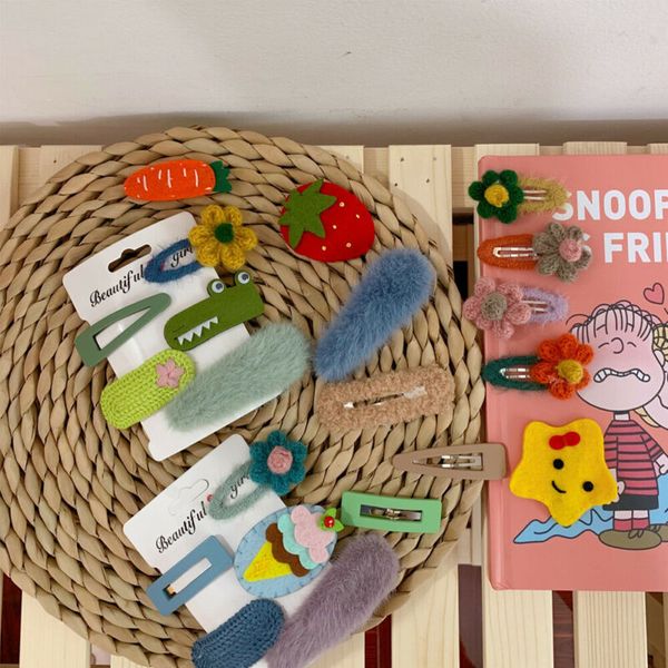 

5 pcs / set женщины девушки cute клип сладкий плюшевый мода плюшевые заколка заколка для волос аксессуары для волос стик подарков, Blue;gray