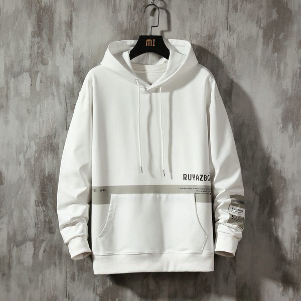 

2020 legible spring autumn men's patchwork hooded hip hop hoodies men casual fashion sweatshirt men hoodie male 4xl 5xl, Black