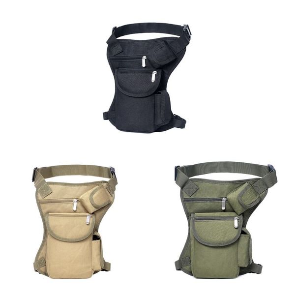 

men casual outdoor solid color leg bag mobile phone holder large capacity waist pack for travel sport outdoor running camping