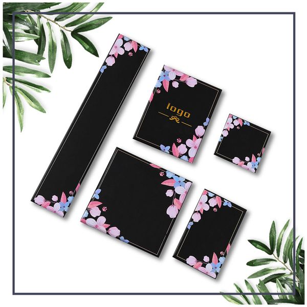 

[ddisplay]ins style sakura black jewelry box glamour ring boxes monthly earring small jewelry display oriental cherry necklace package box, Black;white