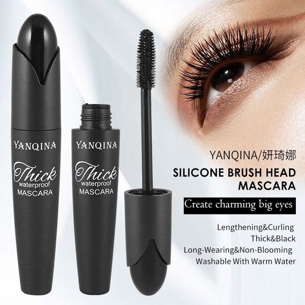 

mascara black eyes makeup liquid mascaras eyelashes curling & lengthening pen eye lash make up curler brush thick tool rimel 1pc