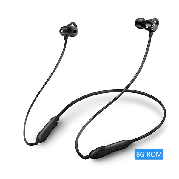 

s6 wireless sports bluetooth headset 5.0 hanging neck earplugs hanging ear stereo waterproof and dustproof earplugs 8g rom