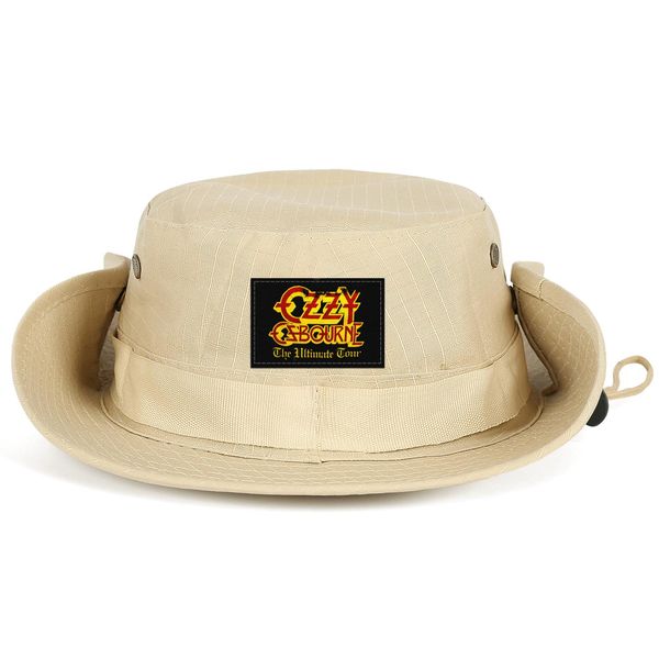 

fashionable ozzy osbourne ultimate sin tour neutral foldable fisherman hat cool team cowboy cap ozzy osbourne tattoos speak vector the a, Blue;gray