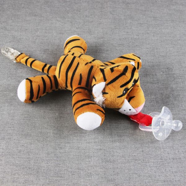 

24 animal selection baby boy girl dummy pacifier chain clip plush animal toys soother nipples holder (not include pacifier
