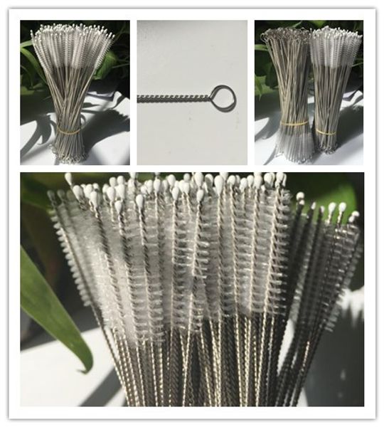 

17.5cm stainless steel drinking straws cleaning brush pipe cleaner tube baby bottle cup reusable household cleaning tools