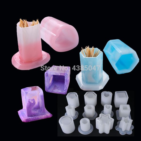

toothpick holder jewelry cotton swab box uv resin epoxy storage jewelry tools