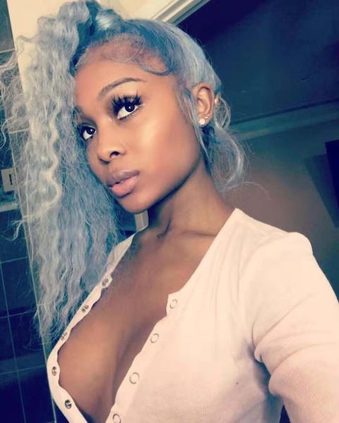 

fashion new grey wavy human hair pony tail wraps loose wavy gray drawstring clip in ponytail hairpiece 100g 120g ship, Black