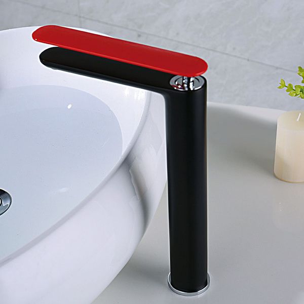 

simple style solid brass black & chrome bathroom basin faucet single handle deck mounted sink water mixer tap ware short & tall