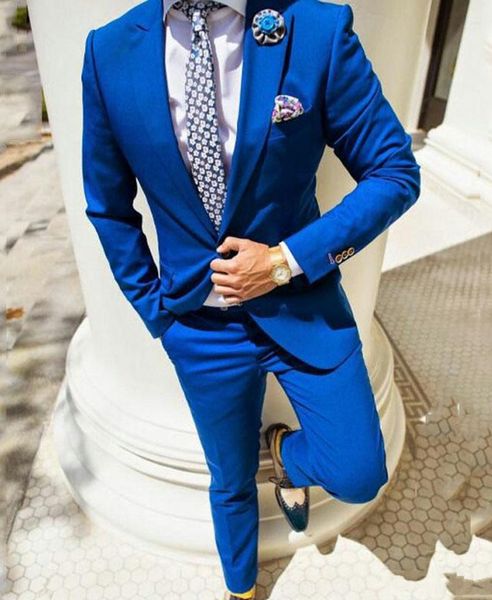 

handsome royal blue groom tuxedos notch lapel groomsmen wedding tuxedos popular men formal prom jacket blazer suit(jacket+pants+tie)335, Black;gray