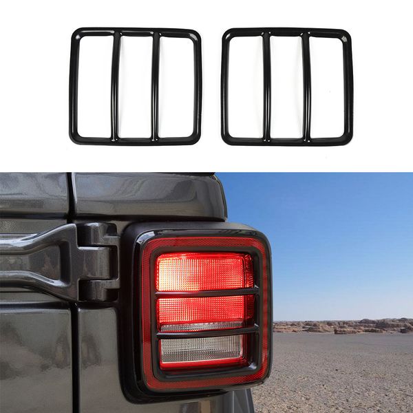 Auto Rücklicht Lampe Schwarz Rücklicht Lampe Dekoration Abdeckung (Eisen) Für Jeep Wrangler JL 2018 + Auto Innen Zubehör