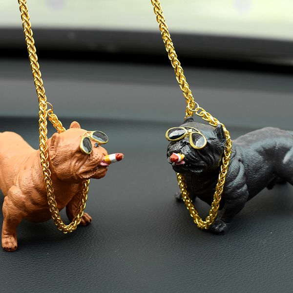 

car decoration dog ornaments resin bully dog doll auto interior accessories cute vivid model in the car
