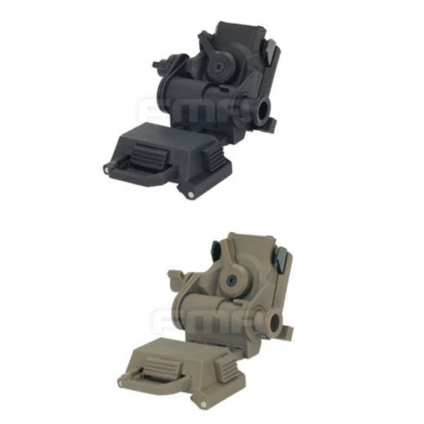 

fma tb1012-bk/de paintball l4g24 nvg de tan/black 100% plastic helmet mount