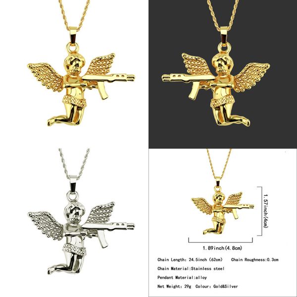 

hip-hop accessories ornaments pendant male necklace pendant jewelry diffuser necklaces men gold pendant swarovski crystals rhinestones, Silver