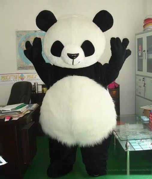 

2019 factory new custom panda mascot costume ing, Red;yellow