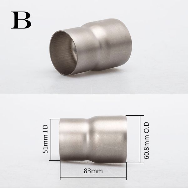 

универсальный мотоцикл выхлопные аксессуары разъем 61-51mm разъем выхлоп адаптер 36-51mm адаптер передний db убийца