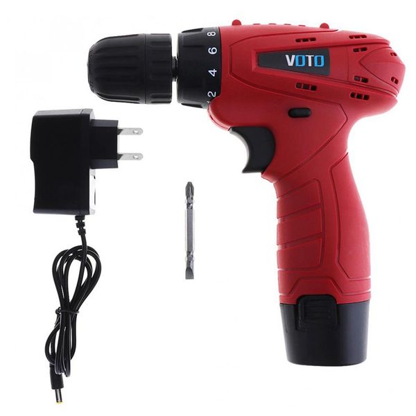 

voto vt101 ac 100-240v cordless 12v electric screwdriver with rotation adjustment switch and 18 gear torque for handling screw