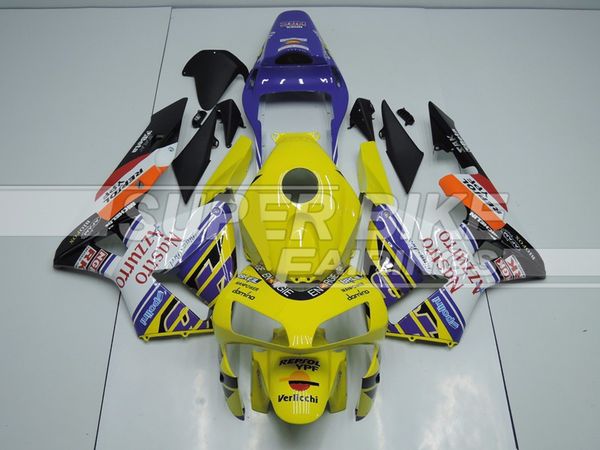 

свободный заказ новый abs для литья под давлением обтекатели комплект, пригодный для honda cbr600rr 03 04 cbr 600rr f5 2003 2004 синий желты