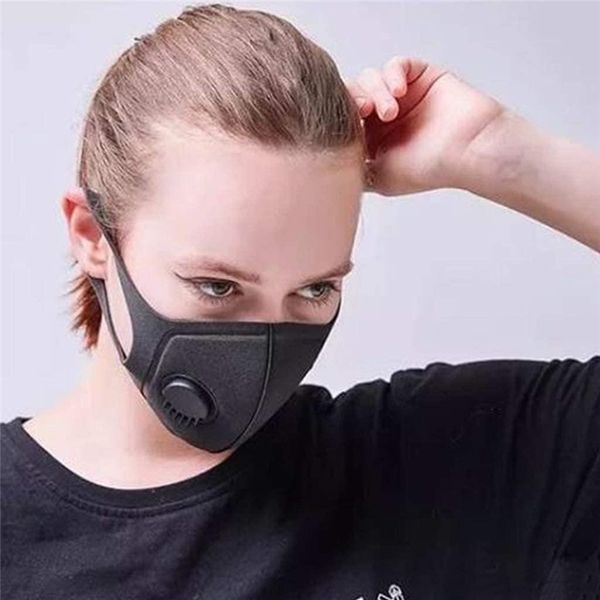 

dhl shipfast ship dustproof breathing outdoor valve sponge black face mask washable reusable anti-dust fog pm2.5 masks boom2017 30k9