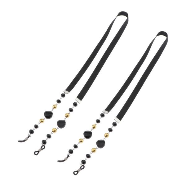 

vintage eyeglass chains and cords - pack of 2 - sunglasses holder straps necklace with glass beads