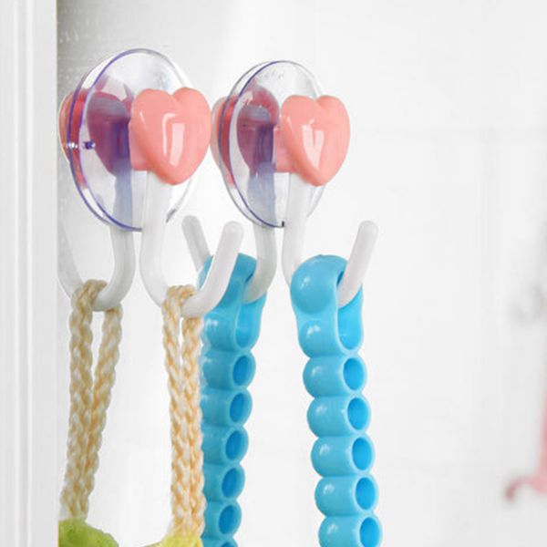 

2pcs wall hooks hanger kitchen bathroom strong suction cup suckers