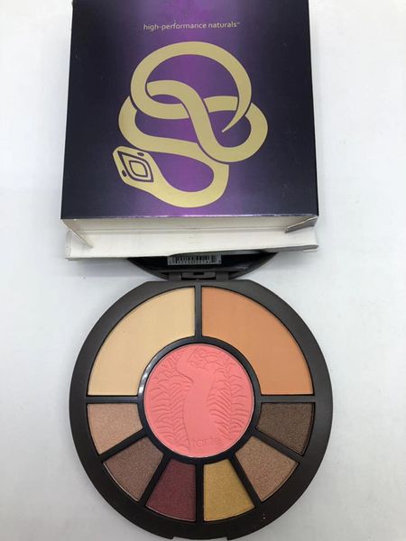 

snake round eye shadow makeup palette 9 colors face contour blushes eyeshadow pigment high performance naturals cosmetic