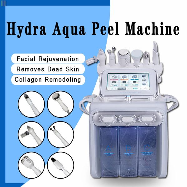 

multifunction h2-o2 6 in 1 hydra peel machine hydro water dermabrasion hydro microdermabrasion aqua peel rf cold hammer beauty equipment