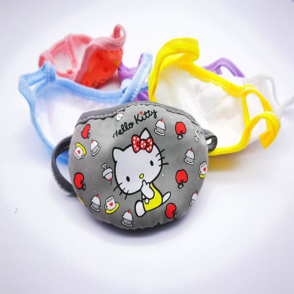 

kids face mask cubrebocas children cloth face masks cute dust masks childrens baby mask cartoon warm pure cotton double dust mask wdkbc, Black