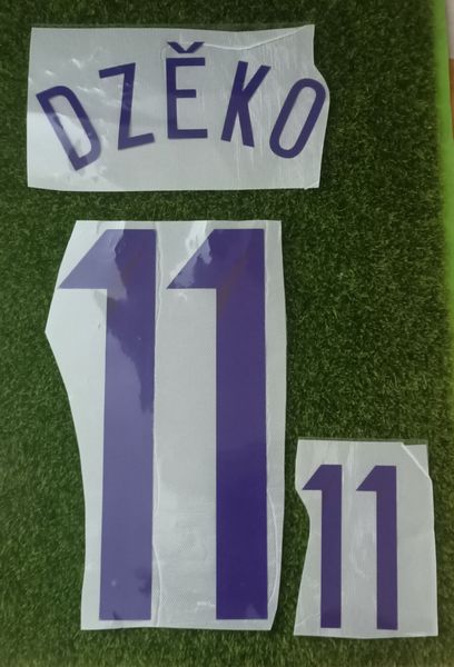 

2014 #11 dzeko nameset printing customize any name any number iron on heat transfer patches